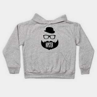 I'M A HIPSTER (Black beard) Kids Hoodie